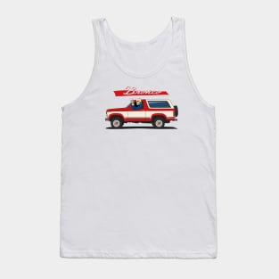 Truck bronco 1986 f150 xlt 4x4 skull metal red Tank Top